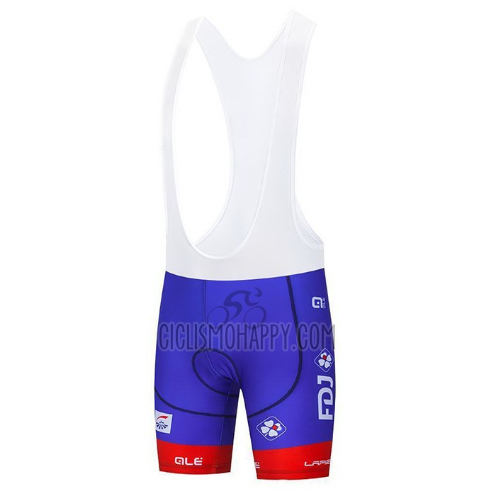 Groupama FDJ Cycling Jersey Bib Short 2021 Short Sleeve Red Blue White